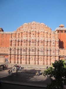 Indická architektúra kedysi - Hawa Mahal.